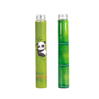 Bote de plástico de 400ml con estampado personalizado de Panda, botella de zumo con tapa