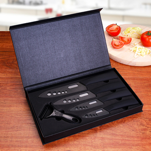 Scatola regalo <span class=keywords><strong>di</strong></span> vendita calda Timhome disponibile coltello in <span class=keywords><strong>ceramica</strong></span> da cucina con lama nera - Product Image 3