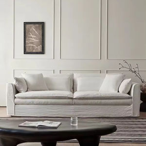 Donsun New Arrival Home Use Furniture Linen Fabric Slipper Cover Lounge Chair 1 Seat Sofa Chair Sofa - Product Image 4