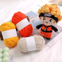 Wholesale Yarncrafts Baby Crochet Yarn 100% Recycled Cotton High Tenacity Dyed Pattern Acrylic Blended Hand Knitting Yarn