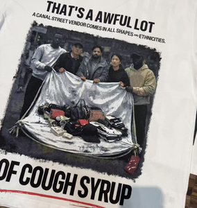 En stock – T-shirts pour hommes de marque de qualité supérieure, style streetwear, imprimés, coupe oversize – T-shirts « THAT'S A AWFUL LOT OF COUGH SYRUP » pour hommes - Product Image 6