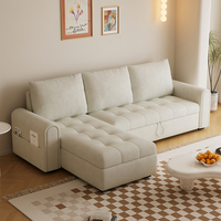 Canapé-lit de haute qualité avec rangement, canapé convertible de luxe en forme de L, canapé-lit en tissu convertible, meubles pour la maison