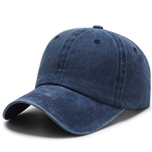 Gorra de béisbol de algodón de color sólido desgastado con diseño de orificio para cola de caballo y hebilla de cobre dorado para mujer, ideal para deportes, venta al por mayor. - Product Image 3