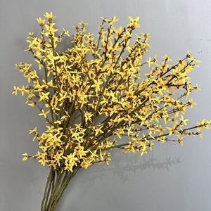 Bán Buôn Chất Lượng Cao Nhân Tạo Vải Lụa Vàng 110Cm Dài Mùa Xuân <span class=keywords><strong>Forsythia</strong></span> Hoa Cho Trang Chủ Trang Trí Đám Cưới - Product Image 3
