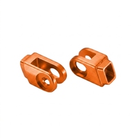 Soporte de bisagra de doble orejeta de aluminio mecanizado por CNC personalizado para el montaje de actuadores de automatización y enlaces de bicicletas de montaña