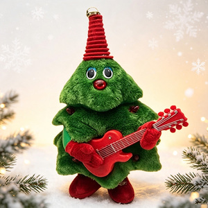 Mini Árbol <span class=keywords><strong>de</strong></span> Navidad <span class=keywords><strong>de</strong></span> Peluche con Muñeco Cantante y Adorno <span class=keywords><strong>de</strong></span> <span class=keywords><strong>Guitarra</strong></span>/Saxofón para Decoración <span class=keywords><strong>de</strong></span> Fiestas Navideñas (Venta al por Mayor) - Product Image 5
