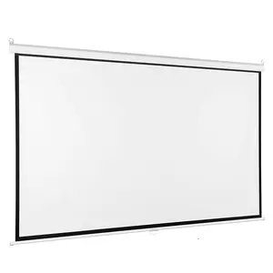 Manual Screen 84*84" 1:1, Matte White, Auto Self-locking Device,mount projector screen