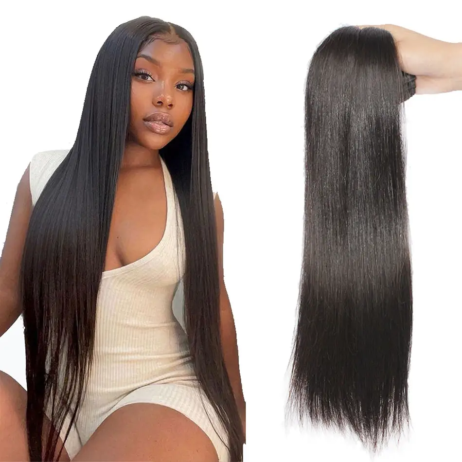 22 24 26 28 Inch Indian Hair Silky Straight Human Bundels Natuurlijke Kleur Human Hair Extensions Dik Haar Weeft