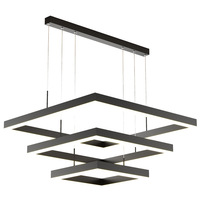 Lustres modernes suspendus en acrylique noir carré APCITL, lampes à suspension LED pour la maison