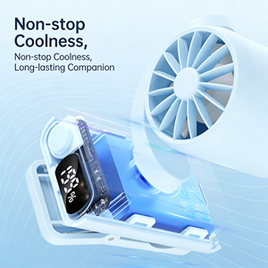 Ventilateur portable pliable rechargeable en plastique, mini turbo, pour extérieur, avec clip, moteur sans balais, 8+ heures d'autonomie, silencieux - Product Image 3