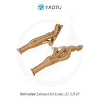 Collecteurs d'échappement droits en acier inoxydable de haute qualité YT pour Lexus ISF 5.0 V8 avec isolation dorée