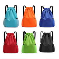 Bolsa de Gimnasio Plegable con Cordón y Logotipo Personalizado, Mochila Deportiva Impermeable con Cordón para Viajes, Playa, Natación y Running