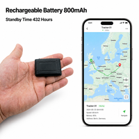 Pelacak Kendaraan Android 4G LTE dengan Baterai Mini Magnetik Tahan Lama 800mAh, Anti Maling untuk Sepeda Motor, Baterai Terintegrasi