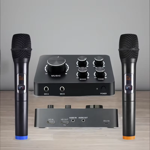 Mélangeur de <span class=keywords><strong>karaoké</strong></span> HDTV Microfono HD AUX BT Microphone sans fil pour <span class=keywords><strong>karaoké</strong></span> Barre de son home cinéma Haut-parleur <span class=keywords><strong>Wifi</strong></span> Ampli Hi-fi Mélangeur de <span class=keywords><strong>karaoké</strong></span> - Product Image 1