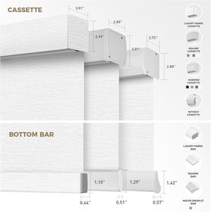 Dual Roller Shades Blackout and <b>Light</b> Filtering Jacquard Fabric Day and Night <b>Window</b> Blinds for Home Office - Product Image 4