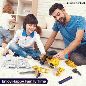 6 en 1 DIY ensamblar energía solar robot espacio fresco deformación plástica coche de juguete niños conjunto - Product Image 4