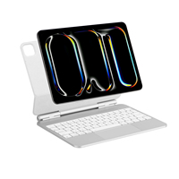Keyboard Magic 5.3 X7-Slivery untuk iPad Air 11 M3 11-Inci, Proyeksi Numerik Terpisah, Antarmuka USB Tipe-C, Lampu Latar LED, Baru