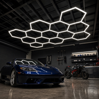 Kit d'éclairage LED hexagonal commercial avec modules de plafond en nid d'abeille connectés