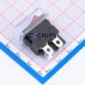 SS21-RBIWG-L02-C Rocker Switch Through hole Component (THT) Switch 21mm 15mm Concave Bend Red - Product Image 2