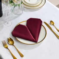 Serviettes en Satin Carrées Douces et Lisses comme de la Soie, Idéales pour les Décorations de Mariage et de Fête, Banquets de Restaurant