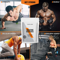 Vente en gros d'usine, étiquettes privées, 200g de créatine monohydrate, 100 mesh, poudre de créatine pure, complément sportif pour adultes