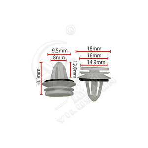D78 Nylon <b>Car</b> Door Panel <b>Clips</b> 18.3mm 18mm For Volkswagen Jetta Repair Replacement Auto Fastener - Product Image 1