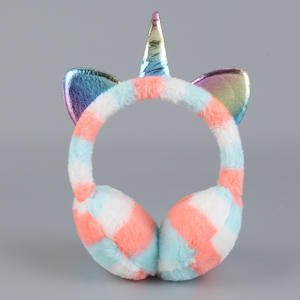 <span class=keywords><strong>Cache</strong></span>-oreilles <span class=keywords><strong>licorne</strong></span> d'hiver en peluche à sequins, mignons <span class=keywords><strong>cache</strong></span>-oreilles pliables en polaire pour le froid, pour femmes et filles - Product Image 5