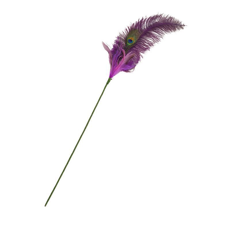 Peacock and ostrich feathers are purple