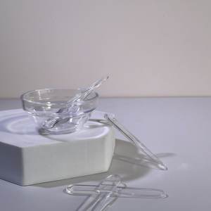 Cuchara de espátula cosmética PS de plástico transparente para embalaje y mezcla de polvo en frascos - Product Image 6