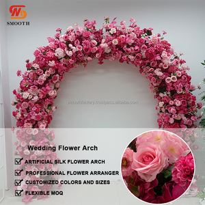 Wholesale Handmade Bright Pink Flower <b>Arch</b> Smooth Outdoor Wedding Proposal Backdrop <b>for</b> Valentine's Day Made Soft Artificial - Product Image 4