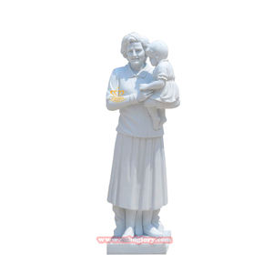 Premium Western Religieux Église Cathédrale Statue En Marbre Art Sculpture St Anthonie avec Enfant pour Salon Design Décoratif - Product Image 2