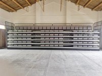 Frog Sports Factory fournit des gradins télescopiques rétractables en acier inoxydable électriques et mobiles sur mesure pour stades.