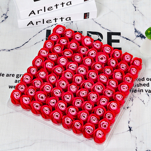 Commercio all'ingrosso di fiori artificiali 81 pezzi di sapone rose di san valentino giorno - Product Image 3