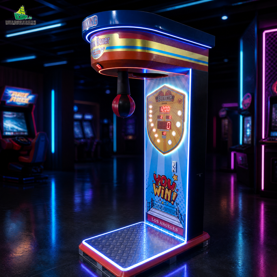 Coin Operated Electronic Boxing Machine Punching Bag Arcade Game for ...