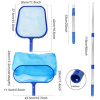 Profession eller Hersteller Aluminium Deluxe Durable Round blau grau Leaf Skimm für Schwimmbad