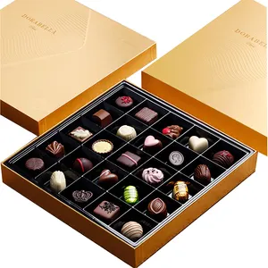 Fabricant OEM boîte de chocolat joyeux anniversaire emballage personnalisé pas cher boîte de chocolat avec inserts