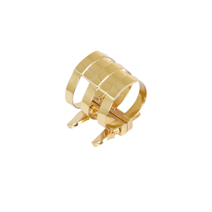 Boca de saxofón <span class=keywords><strong>alto</strong></span> de alta calidad, tres cañas caladas horizontales, Clip de caña de saxofón de <span class=keywords><strong>Metal</strong></span> dorado, <span class=keywords><strong>boquilla</strong></span> con caja - Product Image 1