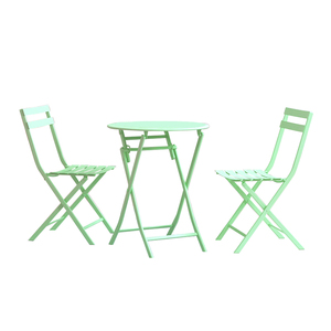 Vườn Patio cà phê cửa hàng đa màu sắc khung thép vòng trà đặt đồ gỗ ngoài trời gấp ngoài trời bàn & ghế 3 cái - Product Image 3