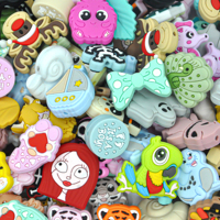 Nouveau produit : Perles focales en silicone souples et amusantes en forme d'animaux pour la fabrication de stylos, vente en gros de perles focales en silicone pour bébés
