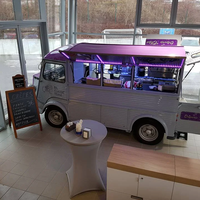 Camion de style citroën personnalisé de qualité supérieure violet remorque alimentaire mobile traiteur bus DOT à vendre avec CE