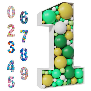 Mosaic Numbers for <strong>Balloons</strong> 73cm Pre-Cut Number <strong>2</strong> <strong>Balloon</strong> Frame Large Cardboard Marquee Numbers for 2nd Birthday Party Decor - Product Image 6
