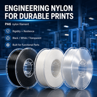 Filament en nylon PA6 résistant à l'usure, 1,75 mm, polyamide de précision, matériau d'impression 3D, bobine de 1 kg pour engrenages, robotique, FDM, FFF