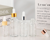 Flacon compte-gouttes en verre dépoli transparent personnalisé avec marquage à chaud pour huiles essentielles – 5ml, 10ml, 15ml, 20ml, 30ml, 50ml, 100ml