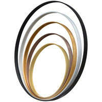Cadre en aluminium anodisé or noir 6063 brossé pour miroir/photo ovale cadre d'image/affiche en métal cadre en aluminium extrudé