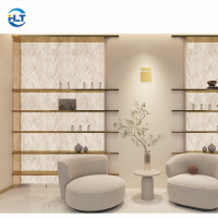 Meuble de présentation cosmétique écologique et durable pour salon de beauté et spa avec éclairage LED, mobilier de luxe pour magasins de cosmétiques