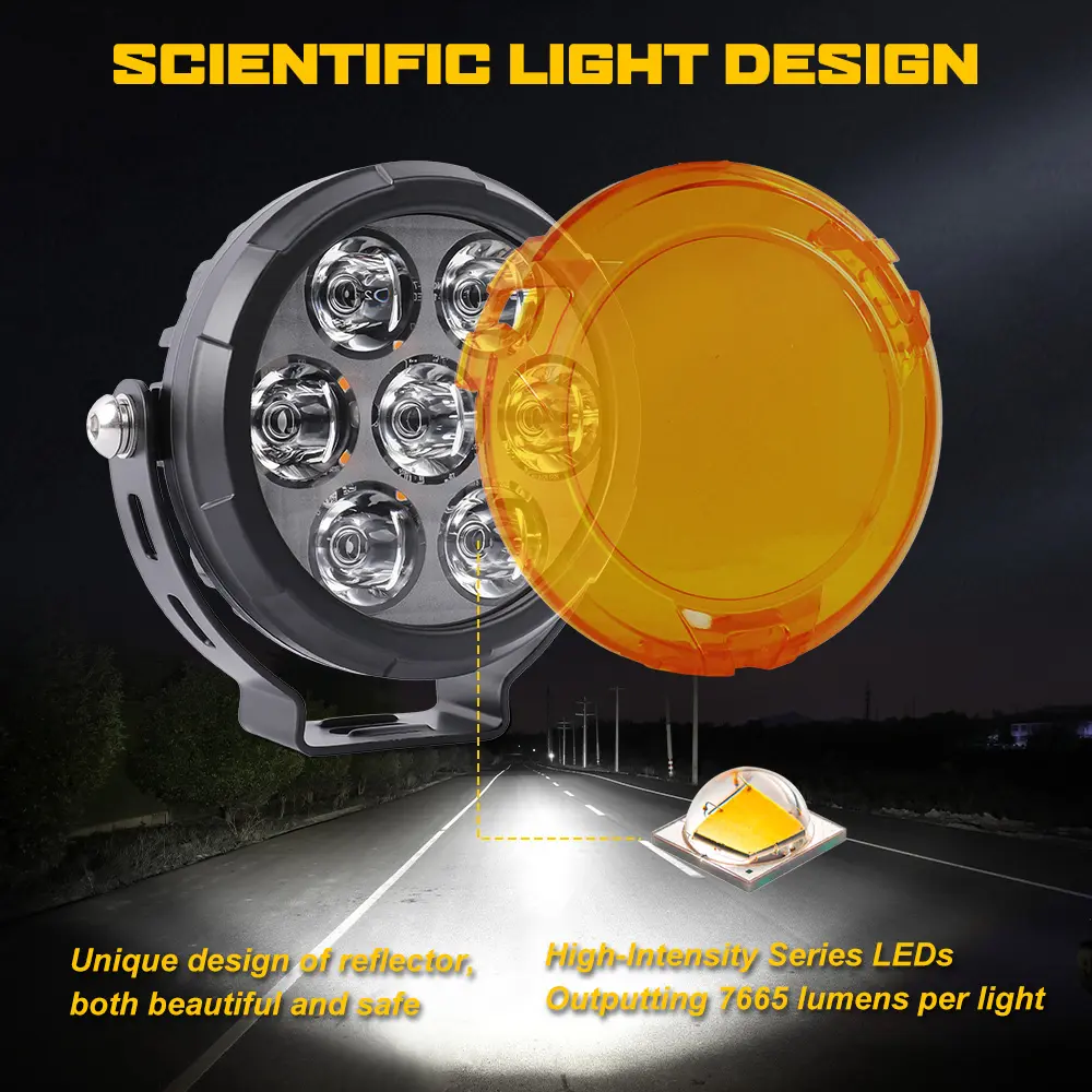 60W Auxiliary Lights Motorcycle External Led Spotlight Led Lights for Motorcycle Foglamp Super Bright for Motorcycles