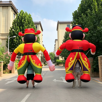 Costume gonflable de marionnette marchante Caishen, personnalisé pour le Nouvel An chinois, idéal pour les défilés, spectacles et événements en plein air