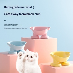 ชามอาหารสัตว์เลี้ยงแบบยกสูง ป้องกันการหก ป้องกันการกดทับคอ ชามเปิดกว้าง สีสันสดใส สำหรับแมวและสุนัข ใช้ได้ทุกวัน - Product Image 4