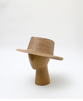 Chapeau de soleil en paille tressé à la main en feuille de palmier naturelle, à bord plat et large, respirant, pour femme, idéal pour l'été