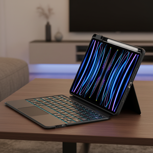 Clavier magnétique détachable pour <span class=keywords><strong>iPad</strong></span> <span class=keywords><strong>Pro</strong></span> avec rétroéclairage 7RGB et emplacement pour stylet, étui pour tablette - Product Image 1
